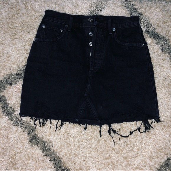 SOLD• Brand new✨AGOLDE Black Denim Jean Skirt - Picture 4 of 6